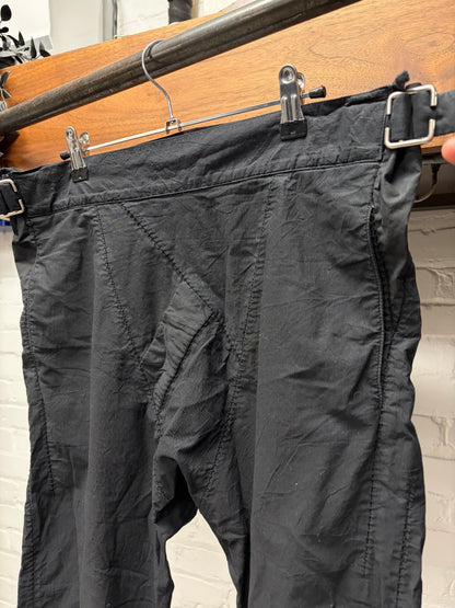 Carol Christian Poell ‘Scarstitch’ Black Cotton Drop Crotch Pants