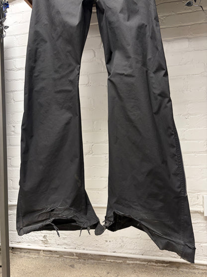SS2023 Rick Owens ‘Edfu’ Banana Zip Black Flared Leg Pants