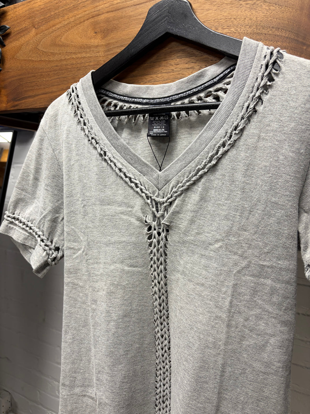 SS2007 Number (N)ine ‘Rope Woven’ Grey Short Sleeve Shirt