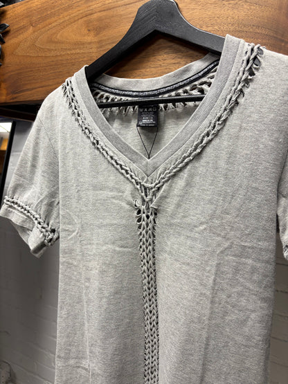 SS2007 Number (N)ine ‘Rope Woven’ Grey Short Sleeve Shirt