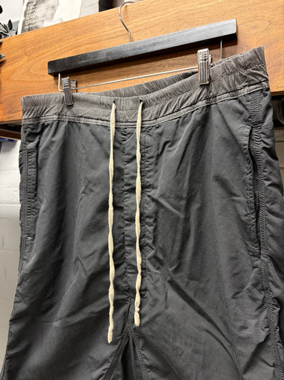 AW2014 Rick Owens ‘Moody’ Sun Faded Black Drop Crotch ‘Pod’ Drawstring Shorts