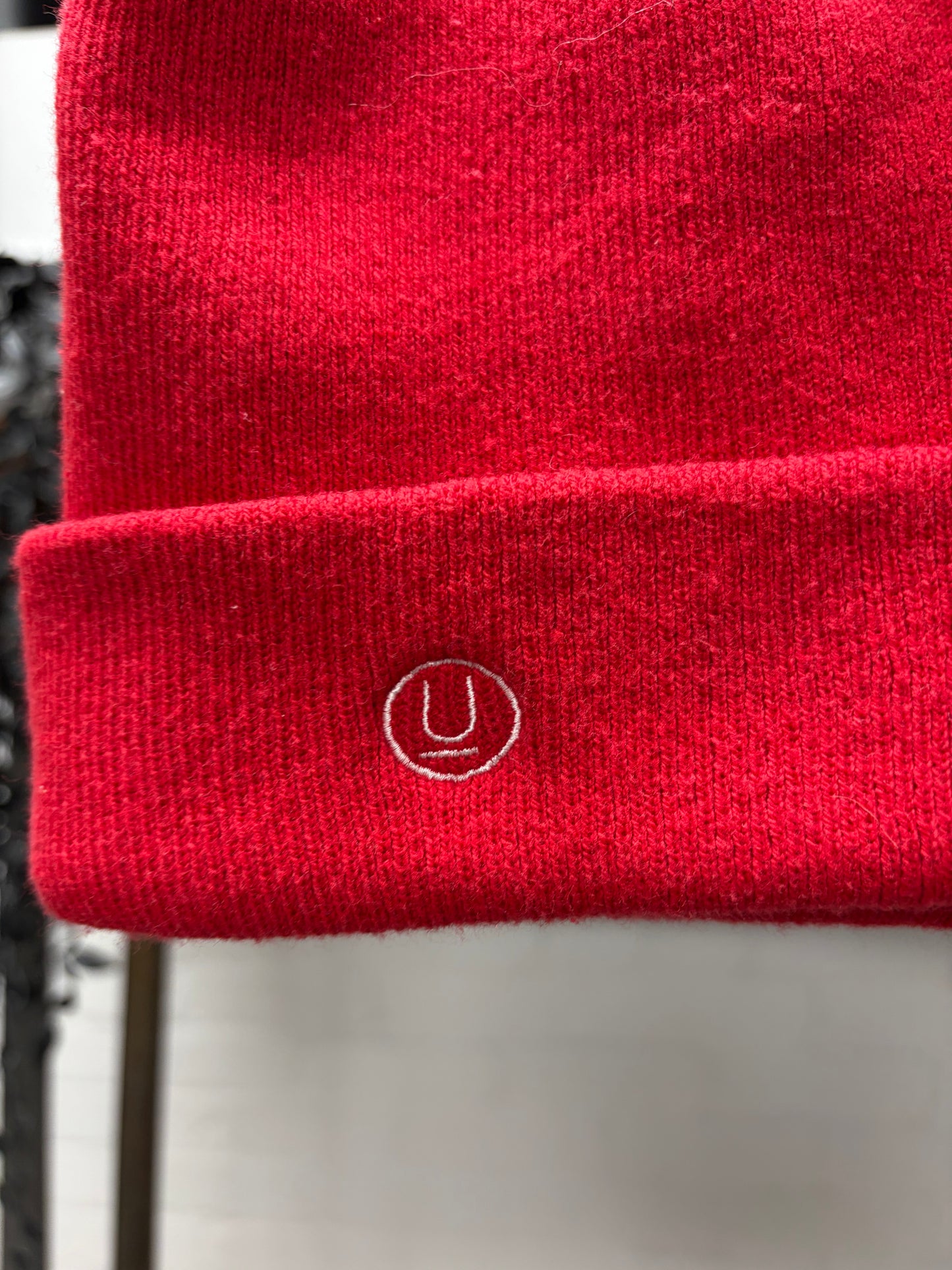 Undercover ‘U Logo’ Red Ribbed Beanie