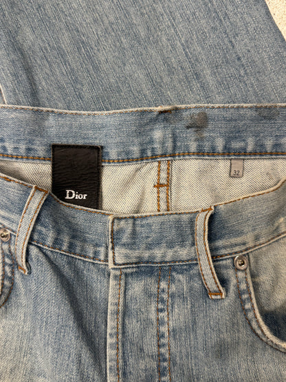 Dior Homme ‘Light Wash’ Blue Distressed Skinny Denim