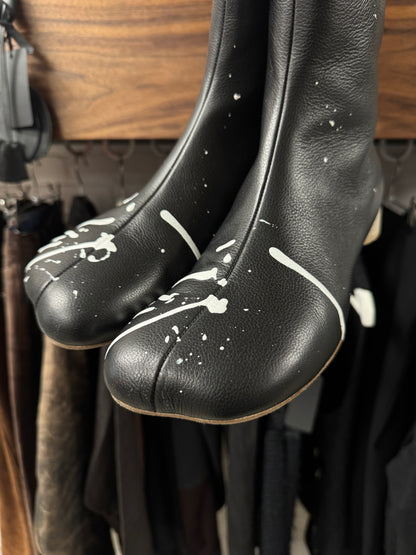 Maison Margiela Paint Splatter ‘Anatomic’ Leather Boots