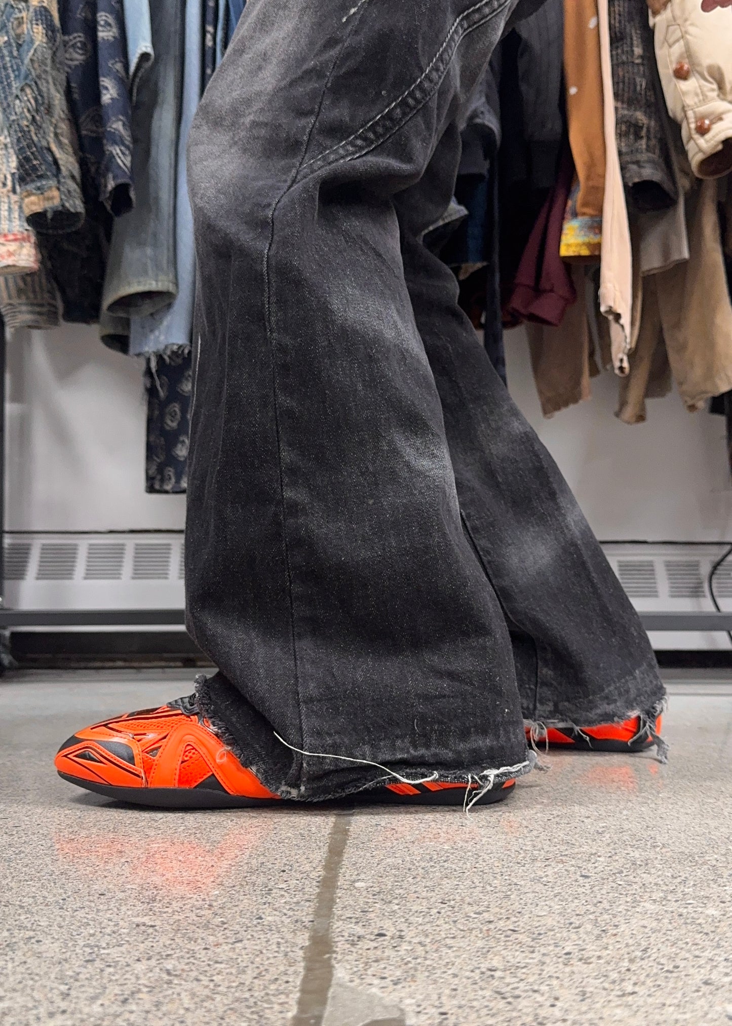 Balenciaga ‘Drive’ Caged Black/Orange Low Top Sneakers