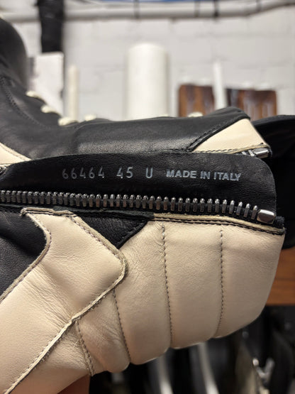 Rick Owens Black/Milk Leather ‘Geobasket’ High Top Sneakers