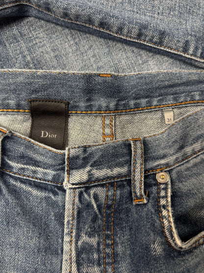 Dior Homme Light Wash Blue Faded Skinny Denim