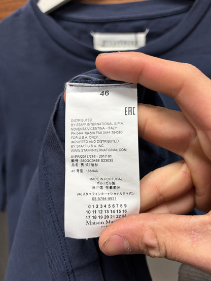 SS2017 Maison Margiela ‘Varsity Logo’ Navy Blue T-Shirt