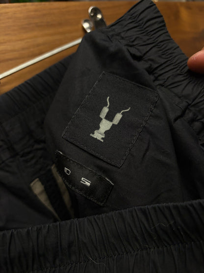 Rick Owens DRKSHDW ‘Creatch’ Black Drawstring Cargo Pants