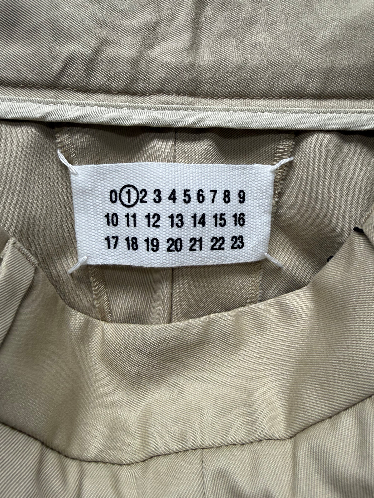 Maison Margiela Wide Leg Pleated Tan Cotton Shorts