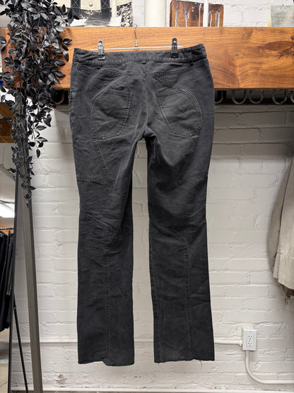 Vintage Versace Panelled Black Low Rise Skinny Jeans