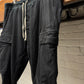SS2019 Rick Owens ‘Babel’ Black Drawstring Sweatpant Cargo Joggers
