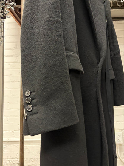2024 Ann Demeulemeester Full Length Black Cashmere/Wool Single Breasted Coat