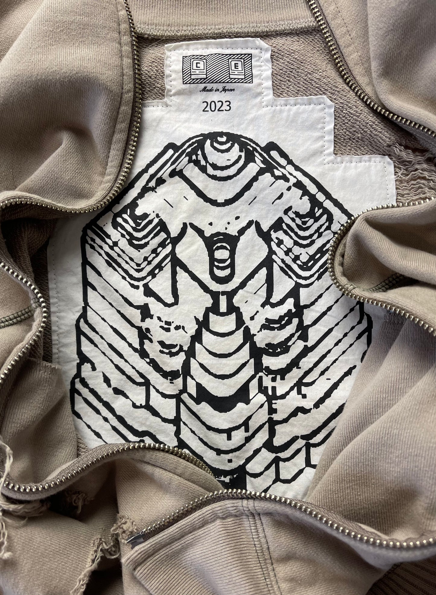 2023 Cav Empt Destroyed Bomber Zip Sweater