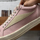 SS2023 Rick Owens Pink Canvas ‘Vans’ High Top Sneakers