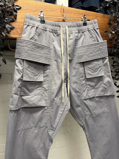 2018 Rick Owens ‘Creatch’ Blu/Grey Drawstring Pants