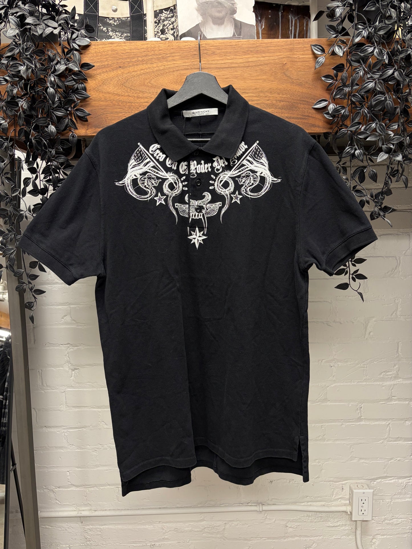 SS2017 Givenchy by Ricardo Tisci ‘Columbian Tattoos’ Black Polo