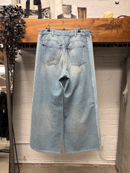 SS2018 Maison Margiela Light Wash Blue Wide Leg Denim