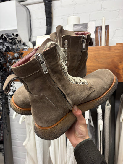 SS2021 Rick Owens ‘Phelegethon’ Dust Lace Up Para Boots