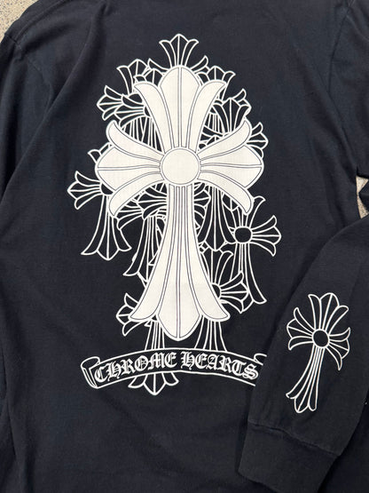 Chrome Hearts Cemetery Cross Flood Long Sleeve Shirt