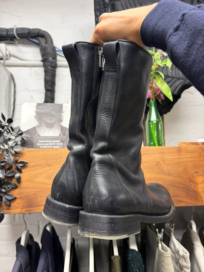 Rick Owens ‘Creeper’ Black Leather ‘Goodyear Sole’ Combat Boots