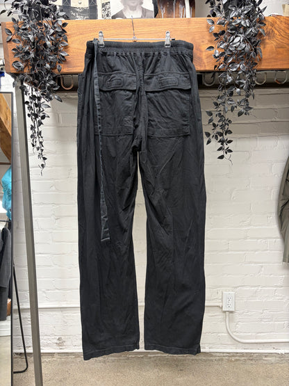 Rick Owens DRKSHDW ‘MT Lounge’ Black Wide Leg Drawstring Sweatpants