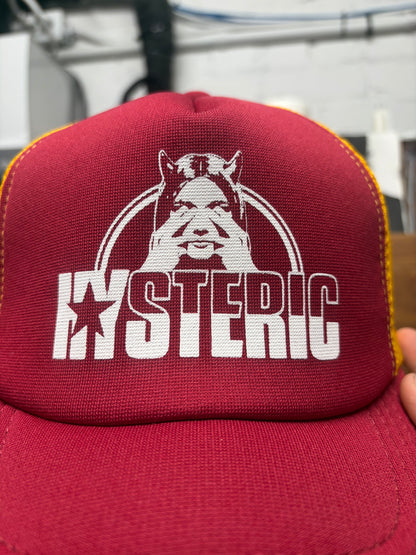 Hysteric Glamour ‘See No Evil’ Red/Yellow Trucker Hat