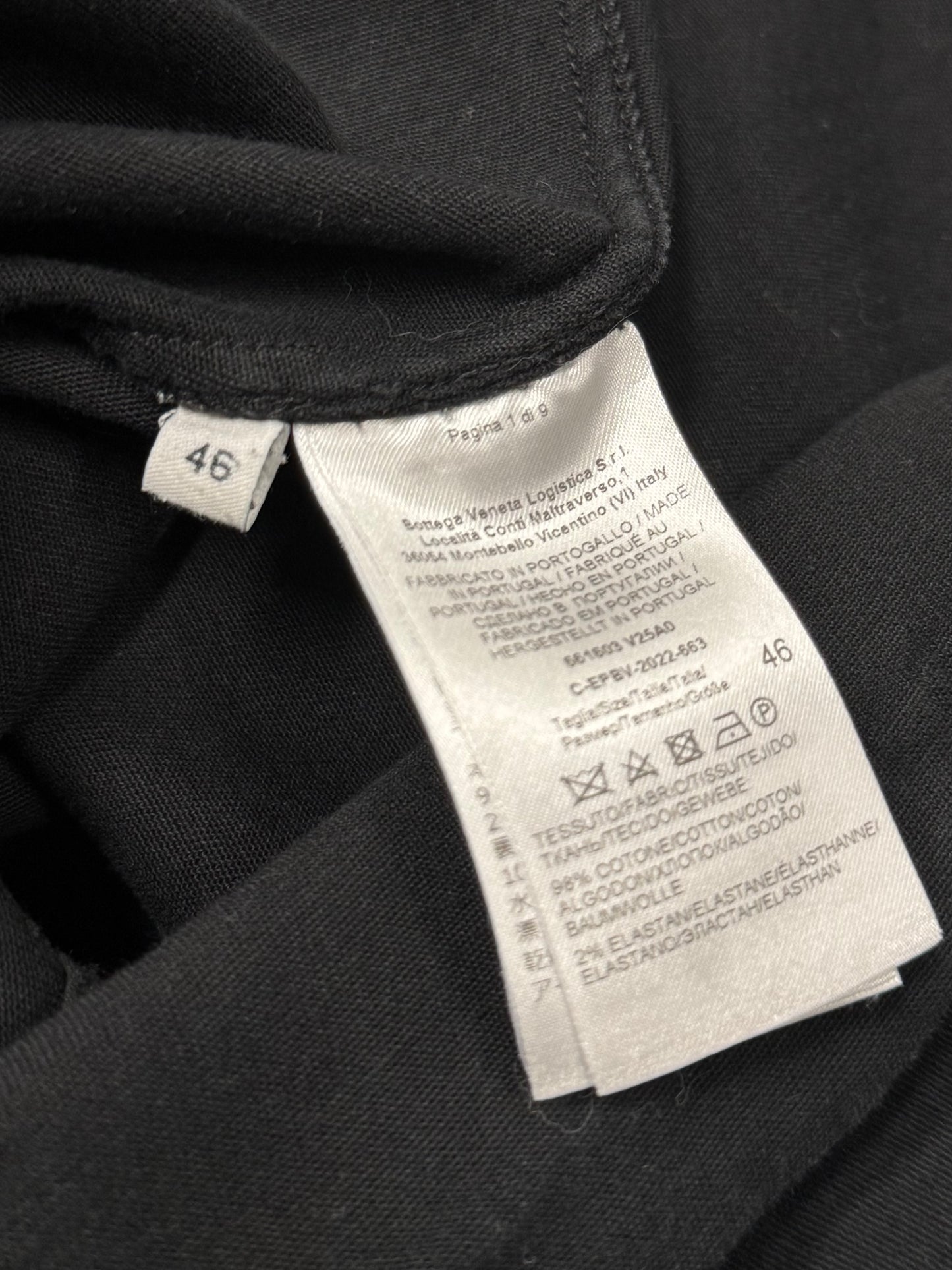 Bottega Veneta ‘Uniform’ Collared Black Short Sleeve Shirt