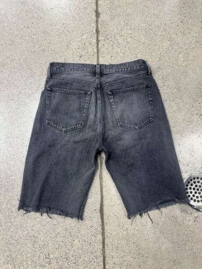 2018 Balenciaga ‘Washed Black’ Cutoff Denim Shorts