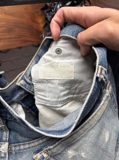 1998 Helmut Lang ‘Dirt Wash’ Blue Bootcut Denim