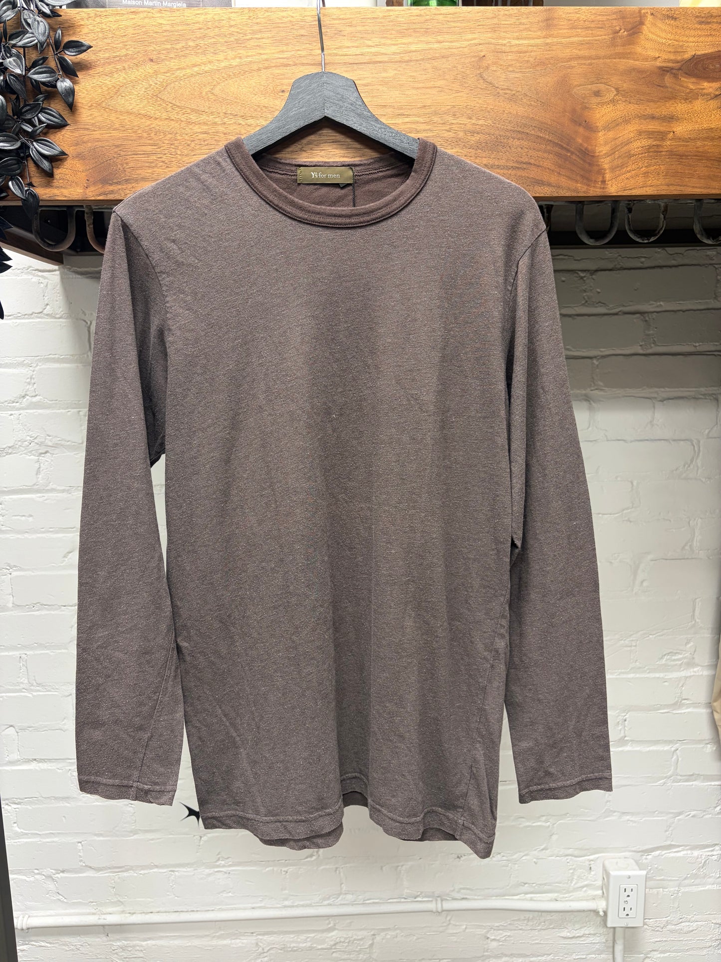 Yohji Yamamoto Brown ‘Ringer’ Long Sleeve Shirt