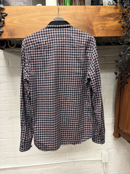 AW2015 Givenchy Plaid ‘Star Patch’ Embroidered Flannel Shirt