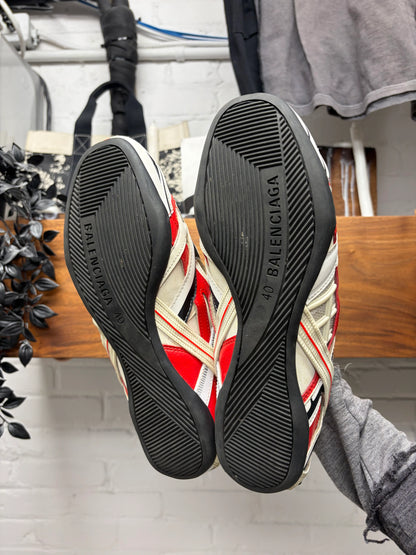 Balenciaga ‘Drive’ Red/White Low Top Athletic Sneakers