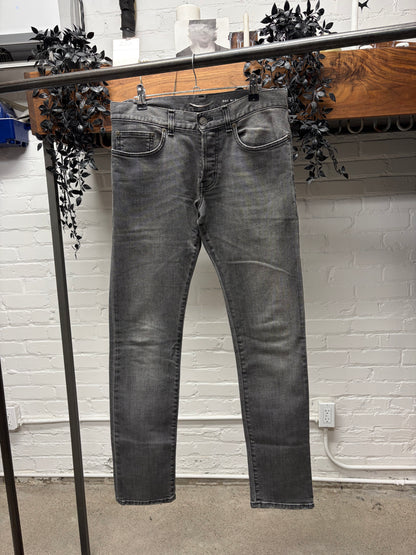 2013 Saint Laurent by Hedi Slimane ‘D01’ Washed Grey Skinny Jeans