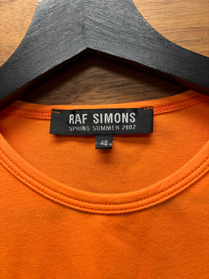 SS2002 Raf Simons ‘Woe Unto Those Who Spit on the Fear Generation’ Orange Long Sleeve Shirt