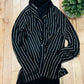 Haider Ackermann Black/White Striped Wool Cardigan