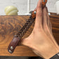 Maison Margiela ‘Braided’ Brown Leather Snap Bracelet