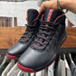 2000s Prada Sport ‘Americas Cup’ Bred Colorway Leather High Top Sneakers