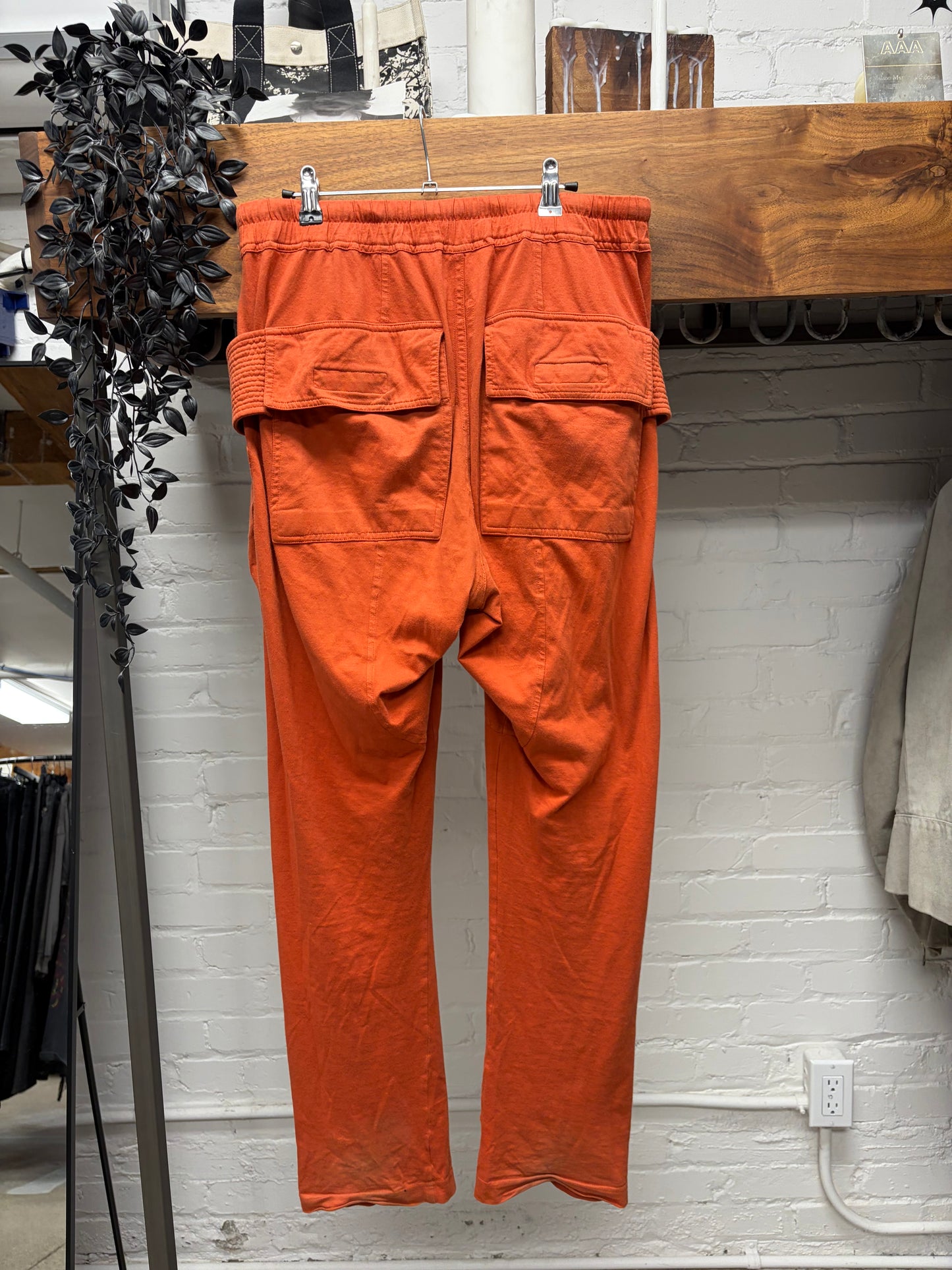 Rick Owens ‘Creatch’ Orange Drawstring Sweatpants