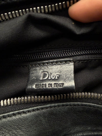 Dior Homme Pleated Black Lambskin Leather Top Handle ‘Business’ Bag