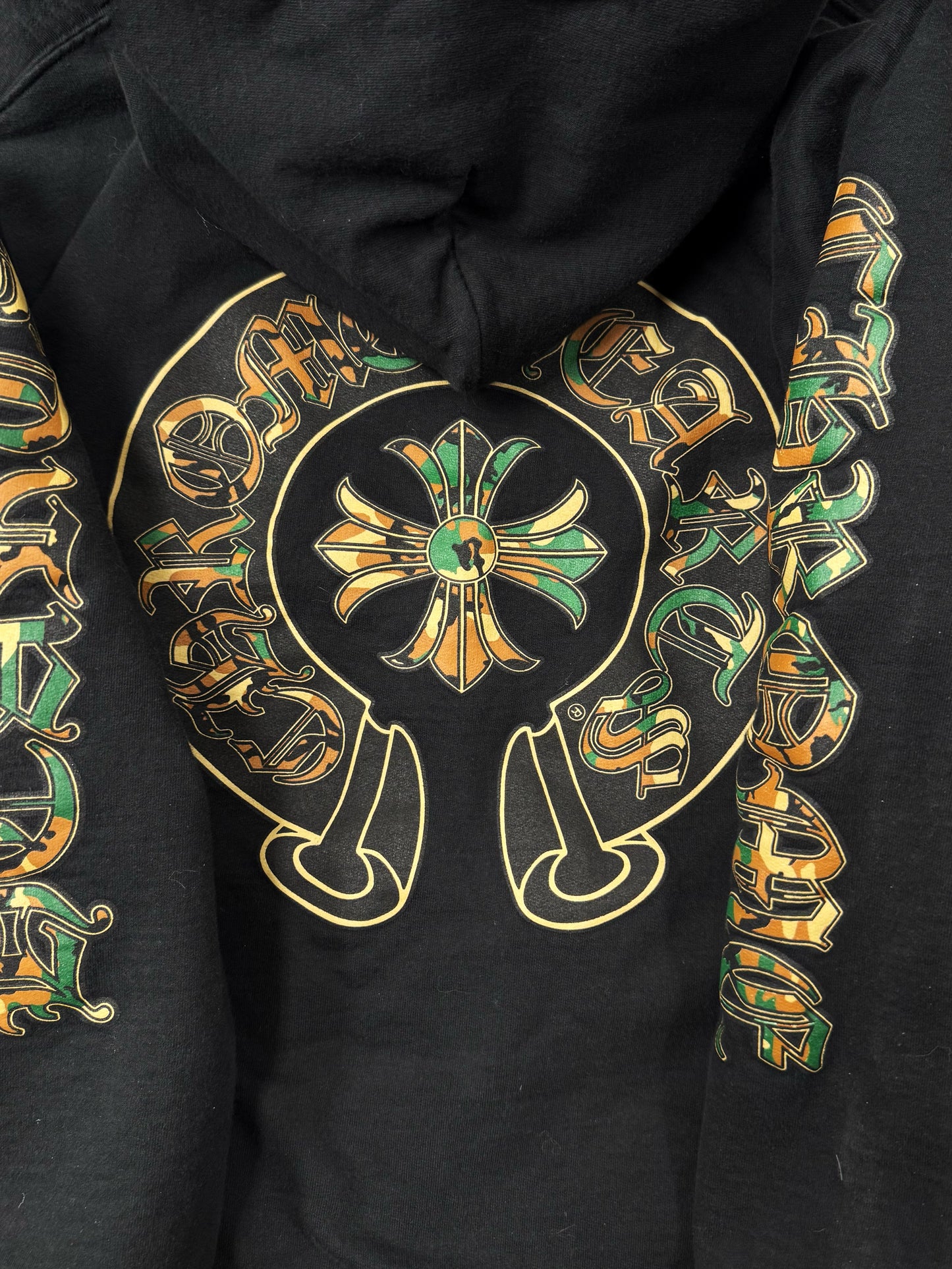 Chrome Hearts Camo ‘Horseshoe’ Logo Zip-Up Hoodie