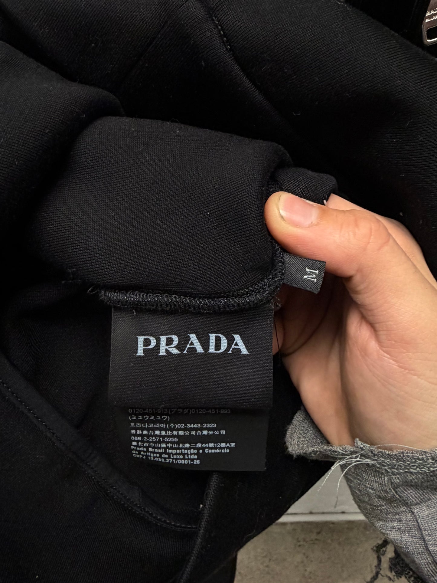 SS2018 Prada ‘Comic Strip’ Black/White Graphic Zip-Up Hoodie