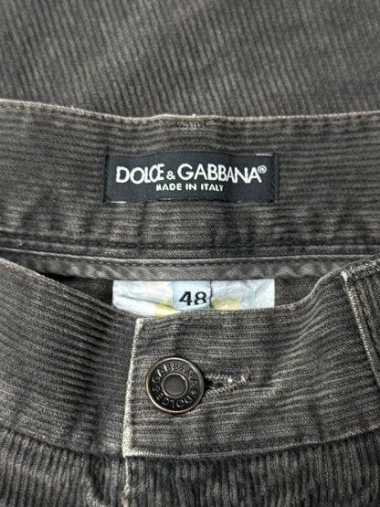 Dolce & Gabbana Mainline Brown Corduroy Bootcut Pants
