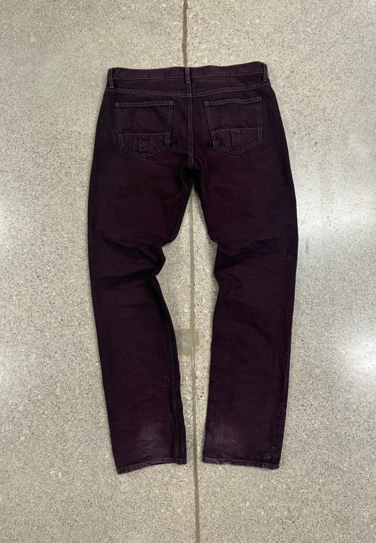 Rick Owens ‘Slab’ Eggplant Dyed Bootcut Denim