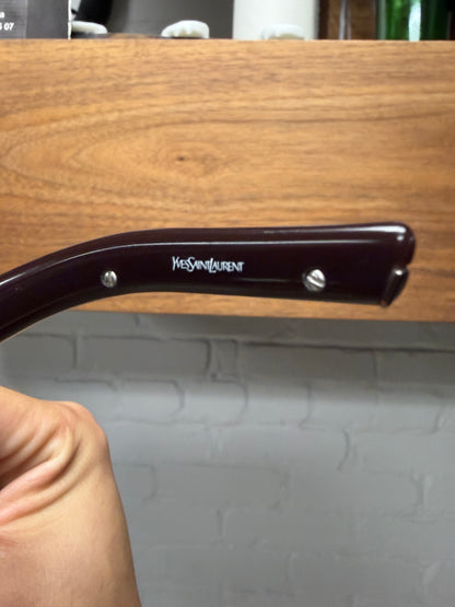 2000s Yves Saint Laurent Tortoiseshell Retro Style Sunglasses