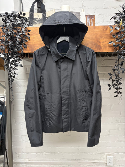 Dior Homme Black Nylon Military Jacket with Compartmentalized Stow Hood