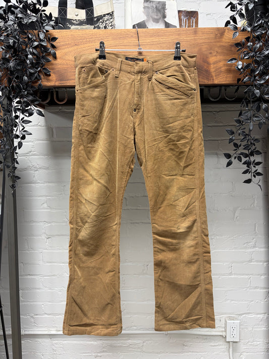 2000s Undercover Golden Brown ‘Patti Smith’ Bolt Corduroy Bootcut Pants
