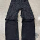 Paradoxe Paris ‘Dead Leaves’ Layered Black Crinkle Denim