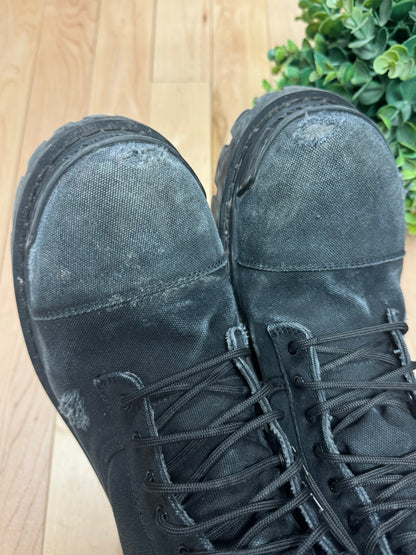 Balenciaga ‘Strike’ Distressed Suede Combat Boots