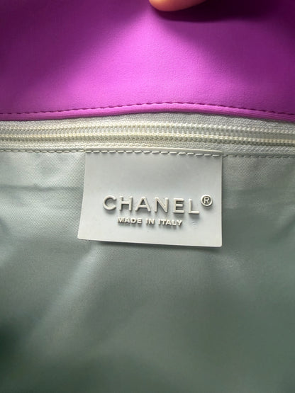Chanel Sport Quilted Nylon Purple Crossbody/Shoulder Sling Bag